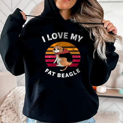 Dog Love Shirt, Dog Lover Gift T-Shirt/Hoodie/Sweatshirt HLT00 - I Love My Fat Beagle - Beagle Dog T-Shirt