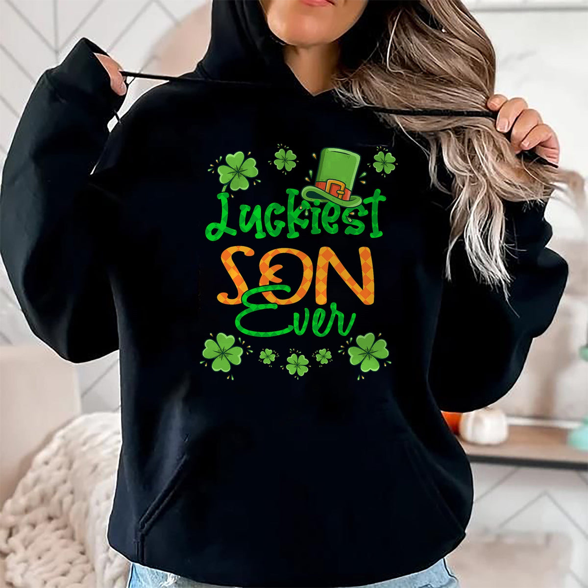 Patrick Day Shirts for Family, Funny Patrick Day shirts, st patrick's day Unisex T-Shirt/Hoodie/Sweatshirt HLT00 - Boy St Patrick Day Luckiest Son Ever St Patricks Day T-Shirt