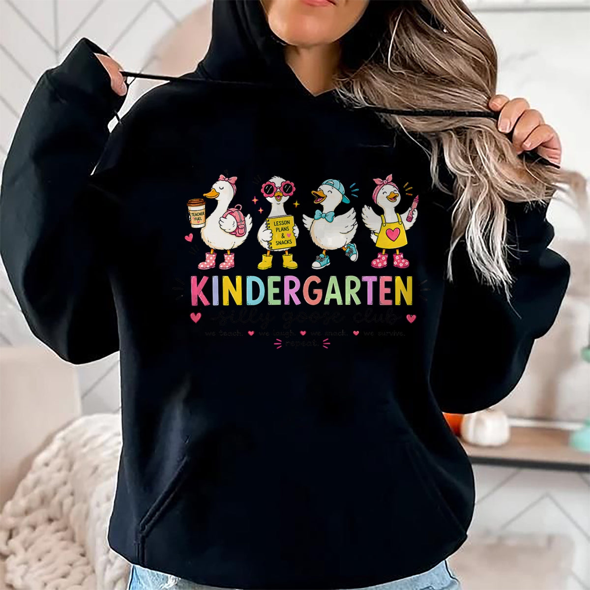 Best Student Shirt, Funny Back To School UnisexT-Shirt/Hoodie/Sweatshirt HLT00 - Kindergarten Silly Goose Club Teacher Funny Back to School T-Shirt