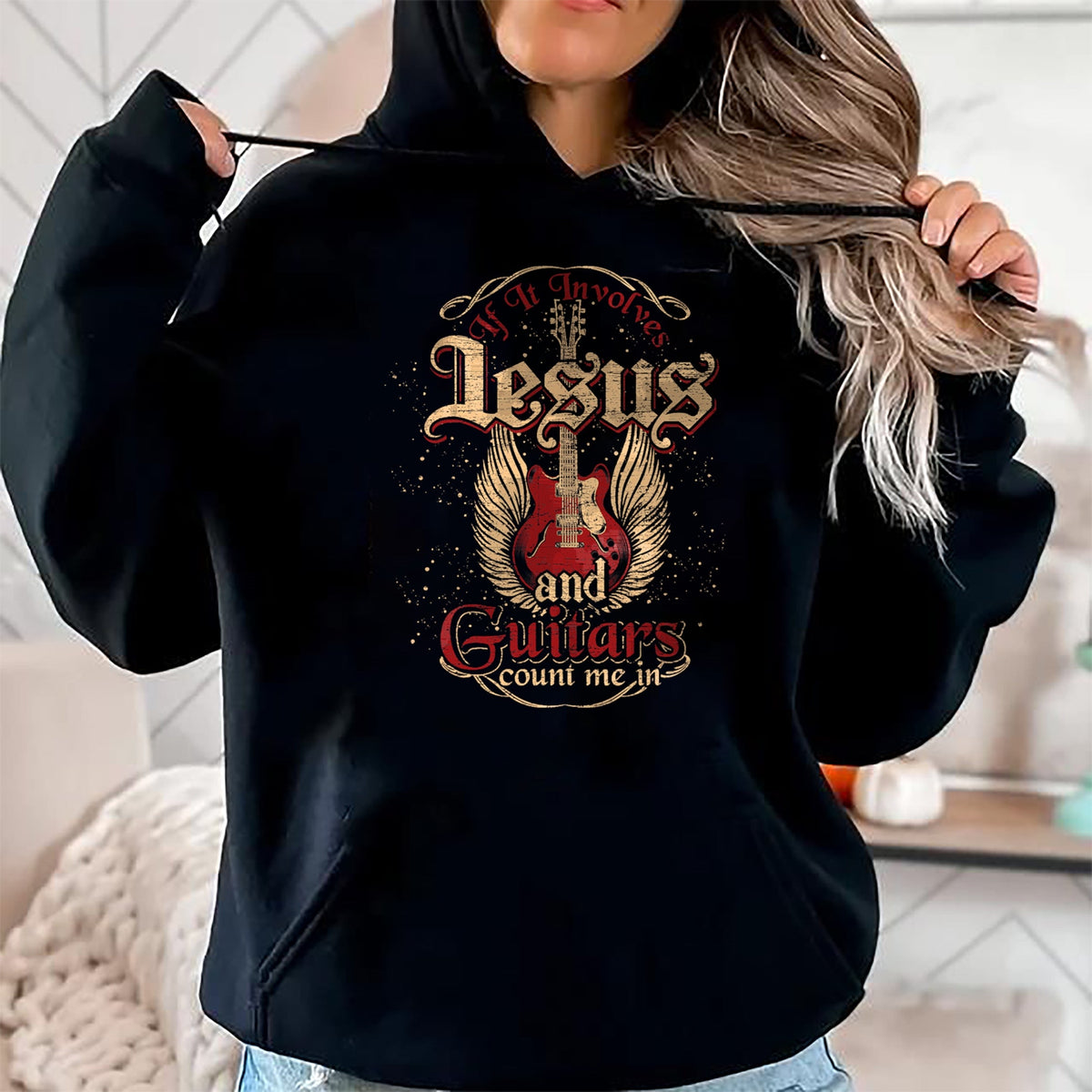 Christian Tee, Christian Faith Unisex T-Shirt/Hoodie/Sweatshirt HLT00 - Guitarist Guitar Musician Christian Music Jesus T-Shirt
