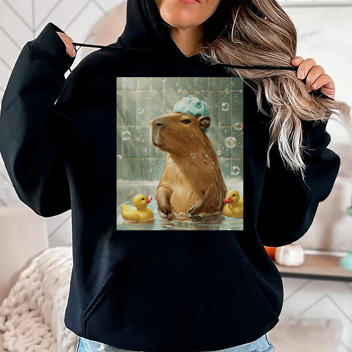 Cute Capybara Shirt, Funny Capybara Unisex T-Shirt/Hoodie/Sweatshirt HLT00 - Funny Graphic Capybara Long Sleeve T-Shirt (22)