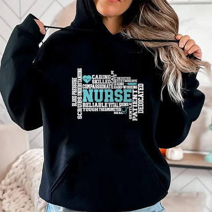 Funny Nurse Shirt, Nurse Unisex T-Shirt/Hoodie/Sweatshirt HLT00 - Cute Nurse RN LVN Nursing School Medical Long Sleeve T-Shirt