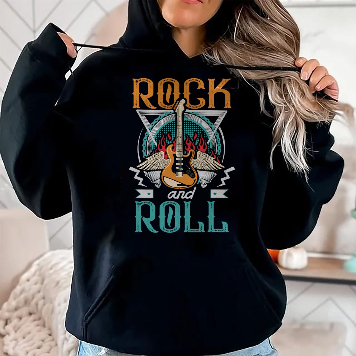 Guitar Lover Shirt, Funny Guitar UnisexT-Shirt/Hoodie/Sweatshirt HLT00 - Vintage Retro 80s Rock & Roll Music Guitar Wings T-Shirt