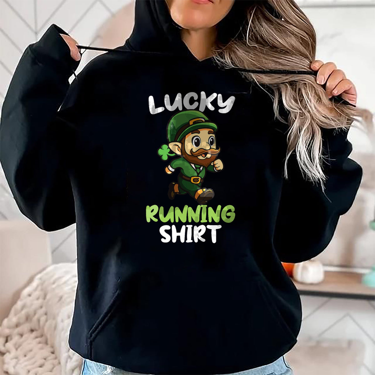 Patrick Day Shirts for Family, Funny Patrick Day shirts, st patrick's day Unisex T-Shirt/Hoodie/Sweatshirt HLT00 - Lucky Running St Patrick Day Leprechaunn Run Runner T-Shirt