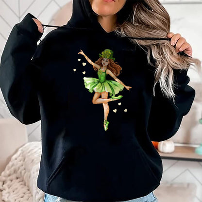 Patrick Day Shirts for Family, Funny Patrick Day shirts, st patrick's day Unisex T-Shirt/Hoodie/Sweatshirt HLT00 - Ballerina St. Patrick Day Lucky Irish Ballet Dancing Dancer T-Shirt
