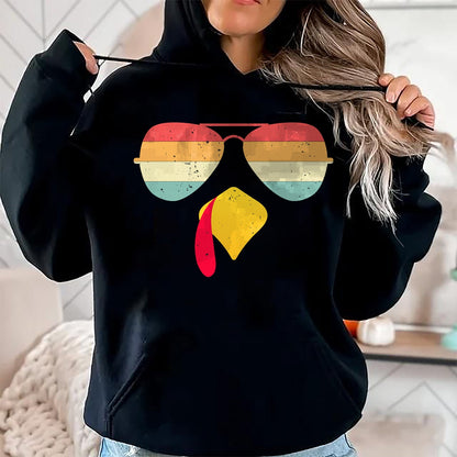 Best Thanksgiving Family Shirt , Funny Thanksgiving UnisexT-Shirt/Hoodie/Sweatshirt HLT00 - Cool Turkey Face with Sunglasses Funny Thanksgiving for Boys T-Shirt