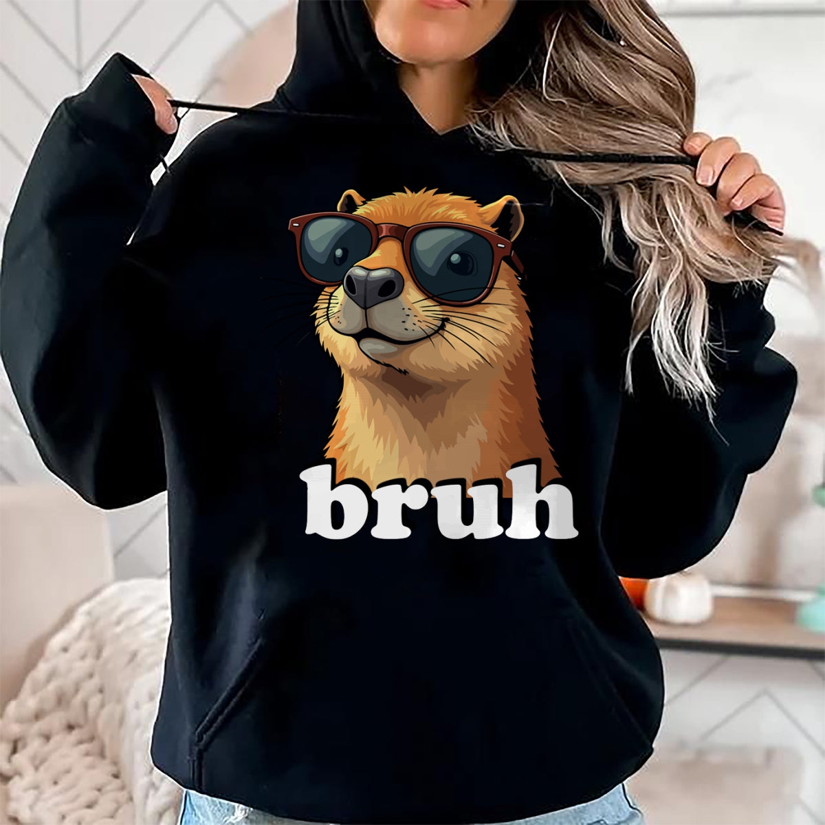 Cute Capybara Shirt, Funny Capybara Unisex T-Shirt/Hoodie/Sweatshirt HLT00 - Capybara Long Sleeve T-Shirt (4)