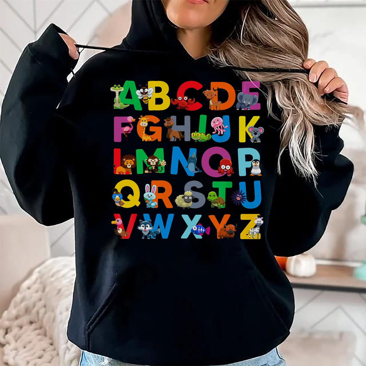 Best Student Shirt, Funny Back To School UnisexT-Shirt/Hoodie/Sweatshirt HLT00 - Zoo Animal Alphabet ABCs Animals Learning A-Z ABC Letters T-Shirt