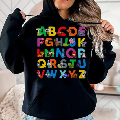 Best Student Shirt, Funny Back To School UnisexT-Shirt/Hoodie/Sweatshirt HLT00 - Zoo Animal Alphabet ABCs Animals Learning A-Z ABC Letters T-Shirt