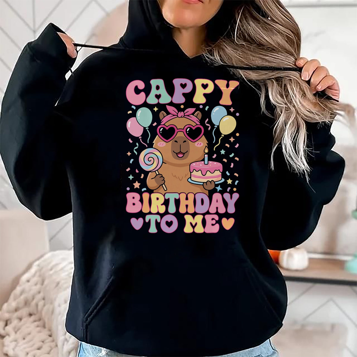 Cute Capybara Shirt, Funny Capybara Unisex T-Shirt/Hoodie/Sweatshirt HLT00 - Funny Capybara Birthday to Me Cute Girls Birthday Capybara T-Shirt