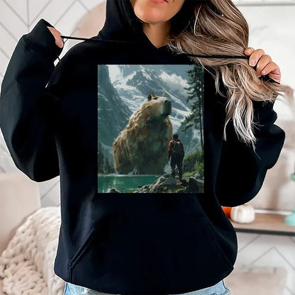 Cute Capybara Shirt, Funny Capybara Unisex T-Shirt/Hoodie/Sweatshirt HLT00 - Funny Graphic Capybara Long Sleeve T-Shirt (1)