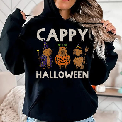 Cute Capybara Shirt, Funny Capybara Unisex T-Shirt/Hoodie/Sweatshirt HLT00 - Capybara Cappy Halloween Cute Capy Costume Men Women Kids T-Shirt
