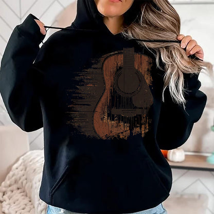 Guitar Lover Shirt, Funny Guitar UnisexT-Shirt/Hoodie/Sweatshirt HLT00 - Musician Guitarist Distressed Acoustic Guitar T-Shirt, Unisex-Adults, Blue, Small, Short Sleeve