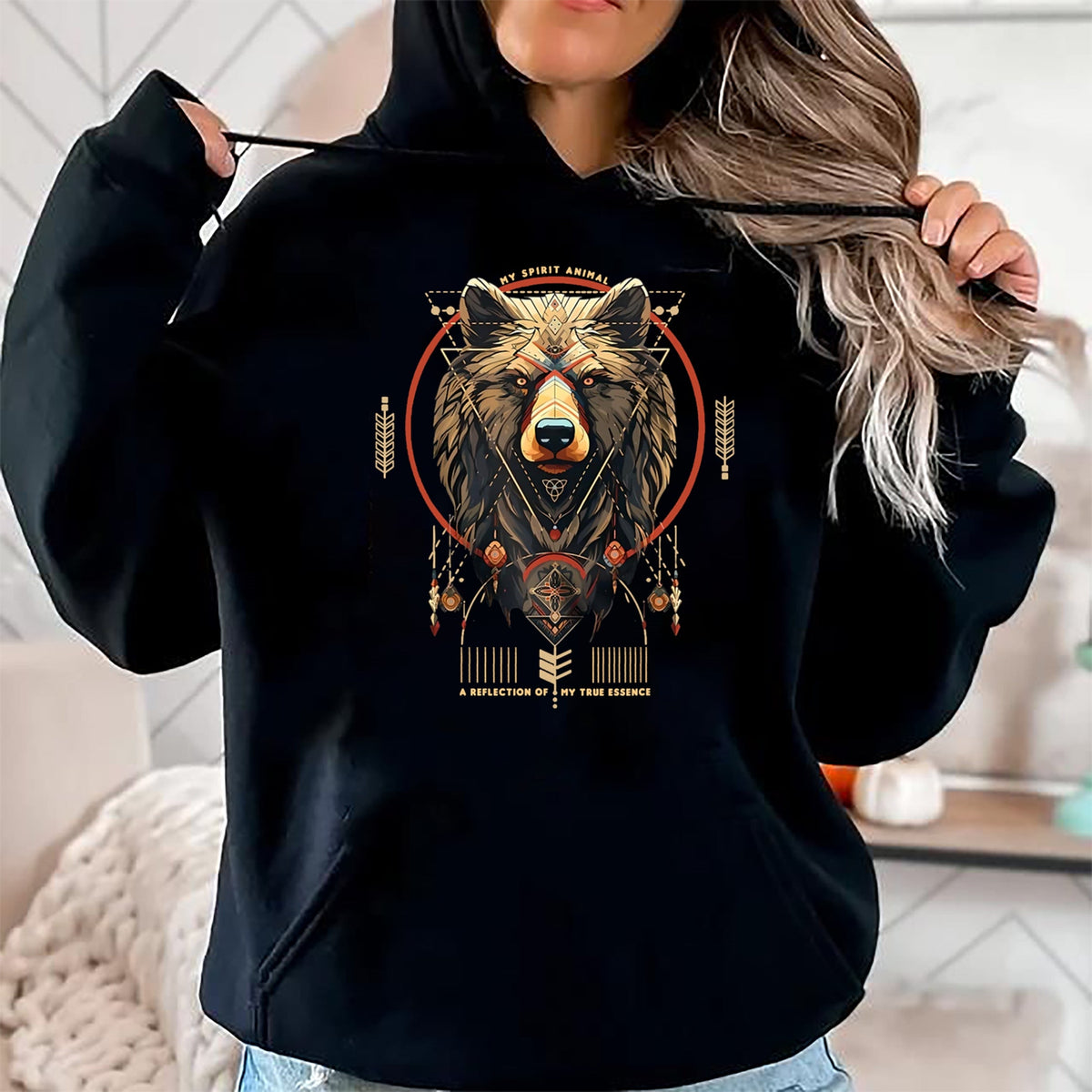 Native American T-Shirts, Vintage Native American Unisex T-Shirt/Hoodie/Sweatshirt HLT00 - Bear Native American Mountain Forest Wildlife Bears Lover