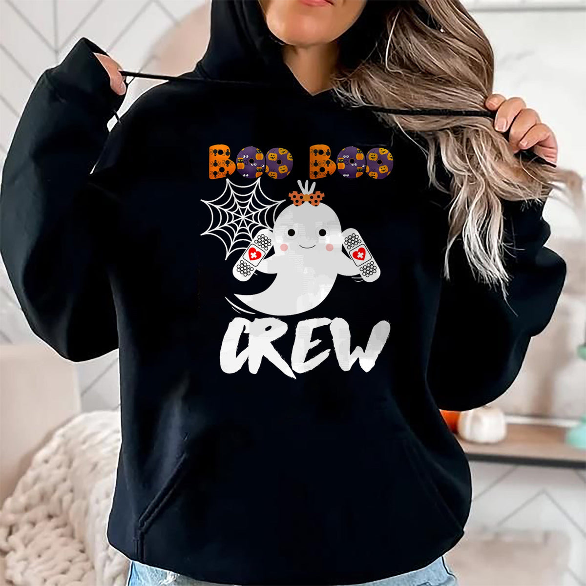 Funny Nurse Shirt, Nurse Unisex T-Shirt/Hoodie/Sweatshirt HLT00 - Boo Boo Crew Nurse Shirt Funny Halloween Costume Fun Gift T-Shirt