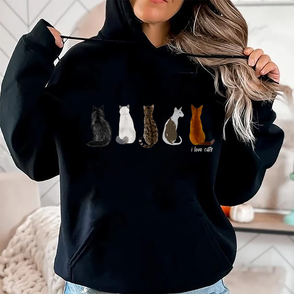Cat Love Shirt, Funny Cat Lover Gift UnisexT-Shirt/Hoodie/Sweatshirt HLT00 - I Love Cats for Cat Lovers T-Shirt