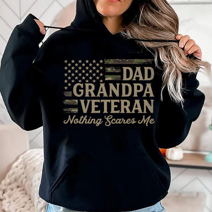 Proud Veteran Shirt, Funny Veteran UnisexT-Shirt/Hoodie/Sweatshirt HLT00 - Dad Grandpa Veteran Camo USA Flag Father_s Day Camourflage T-Shirt