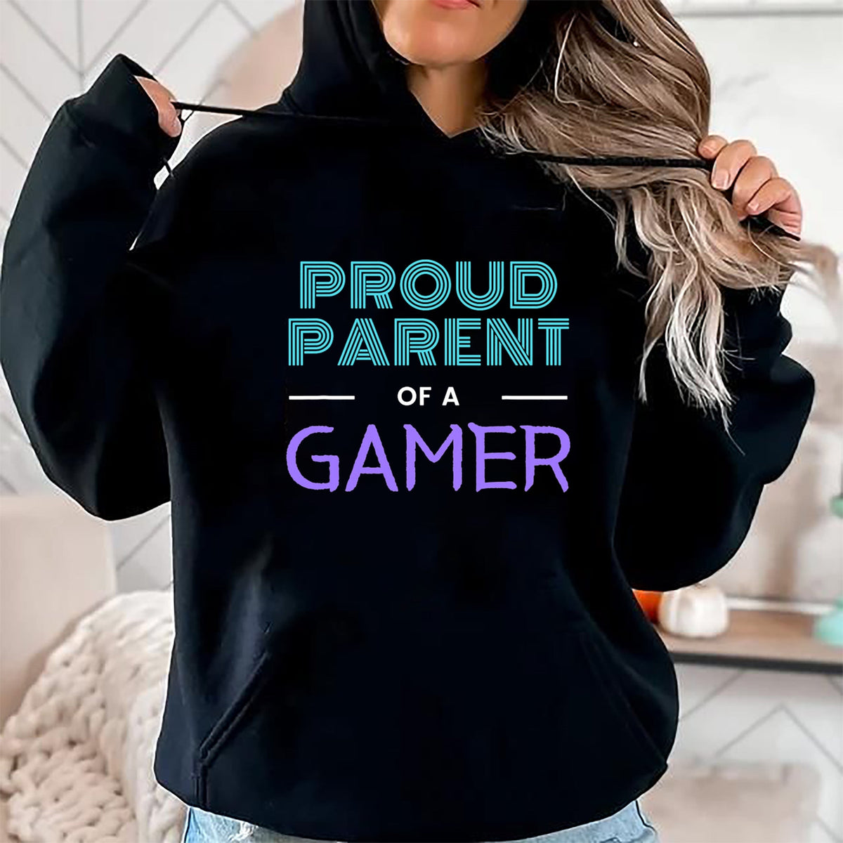 Gift for Dad Shirt, Funny Dad Unisex T-Shirt/Hoodie/Sweatshirt HLT00 – Proud Parent Of A Gamer - Fathers Day Mothers Day Gamer Kid T-Shirt