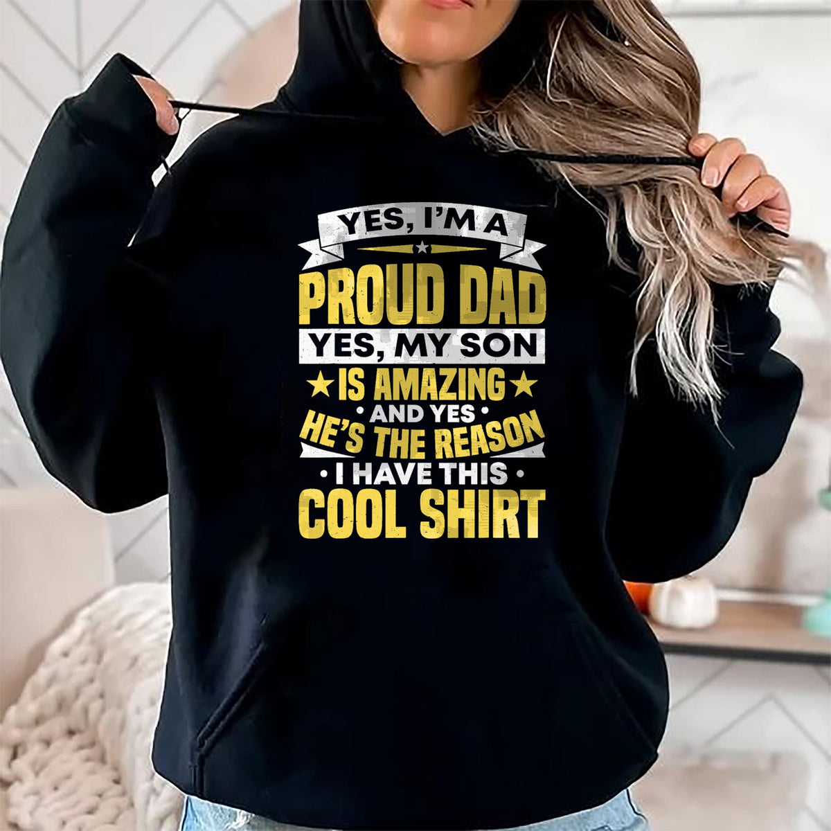 Gift for Dad Shirt, Funny Dad Unisex T-Shirt/Hoodie/Sweatshirt HLT00 – Proud Dad Of A Son Father_s Day From Son T-Shirt
