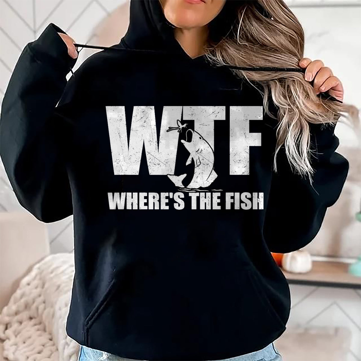 Funny Fishing Shirt, Gift For Fishing Lover Unisex T-Shirt/Hoodie/Sweatshirt HLT00 - WTF Where_s The Fish Men_s Funny Fishing Gifts Fathers Day T-Shirt