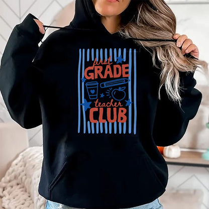 Best Student Shirt, Funny Back To School UnisexT-Shirt/Hoodie/Sweatshirt HLT00 - Retro Striped First Grade Teacher Club Crew Back to School T-Shirtack to School 2nd Grade Boys Kids T-Shirt (Copy)