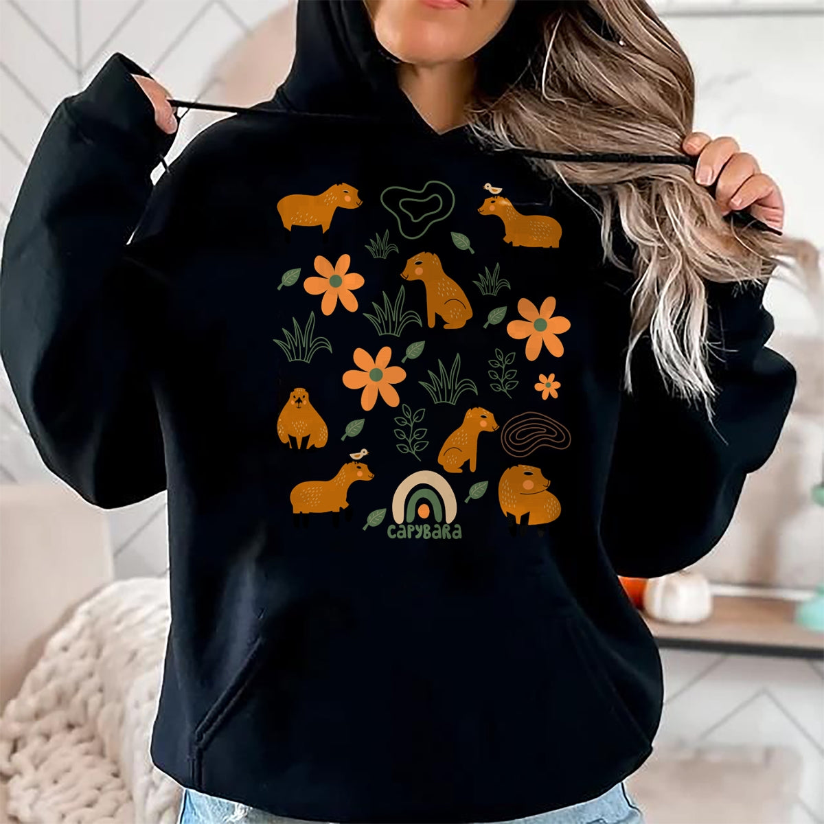 Cute Capybara Shirt, Funny Capybara Unisex T-Shirt/Hoodie/Sweatshirt HLT00 - Capybara Long Sleeve T-Shirt (2)