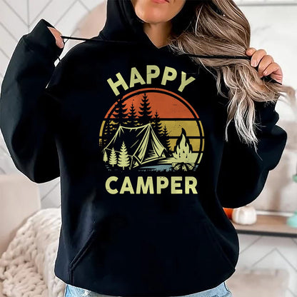 Funny Camping Shirt, Gift For Camping Lover Unisex T-Shirt/Hoodie/Sweatshirt HLT00 - One Happy Camper Toddler Boy Funny Camping Campfire Puns T-Shirt