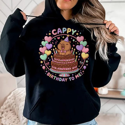 Cute Capybara Shirt, Funny Capybara UnisexT-Shirt/Hoodie/Sweatshirt HLT00 - Capybara Birthday for Kids Cappy Birthday to Me T-Shirt