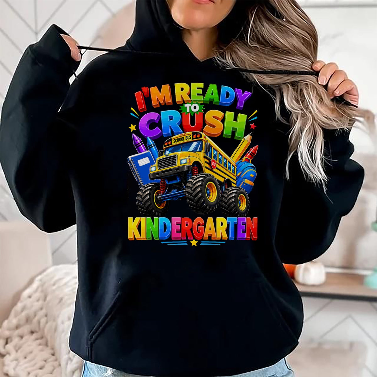 Best Student Shirt, Funny Back To School UnisexT-Shirt/Hoodie/Sweatshirt HLT00 - I_m Ready to Crush Kindergarten Back to School Boys Girls T-Shirt