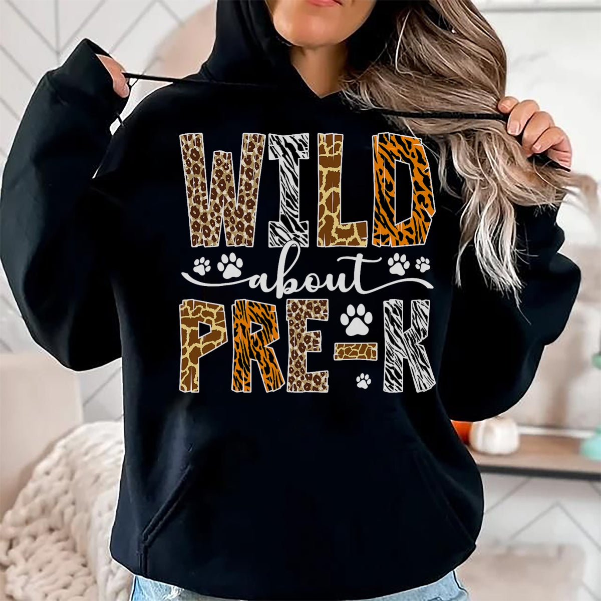 Best Student Shirt, Funny Back To School UnisexT-Shirt/Hoodie/Sweatshirt HLT00 - Wild About Pre-K Wild Animal Preschool Back to School Kids T-Shirt