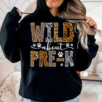 Best Student Shirt, Funny Back To School UnisexT-Shirt/Hoodie/Sweatshirt HLT00 - Wild About Pre-K Wild Animal Preschool Back to School Kids T-Shirt
