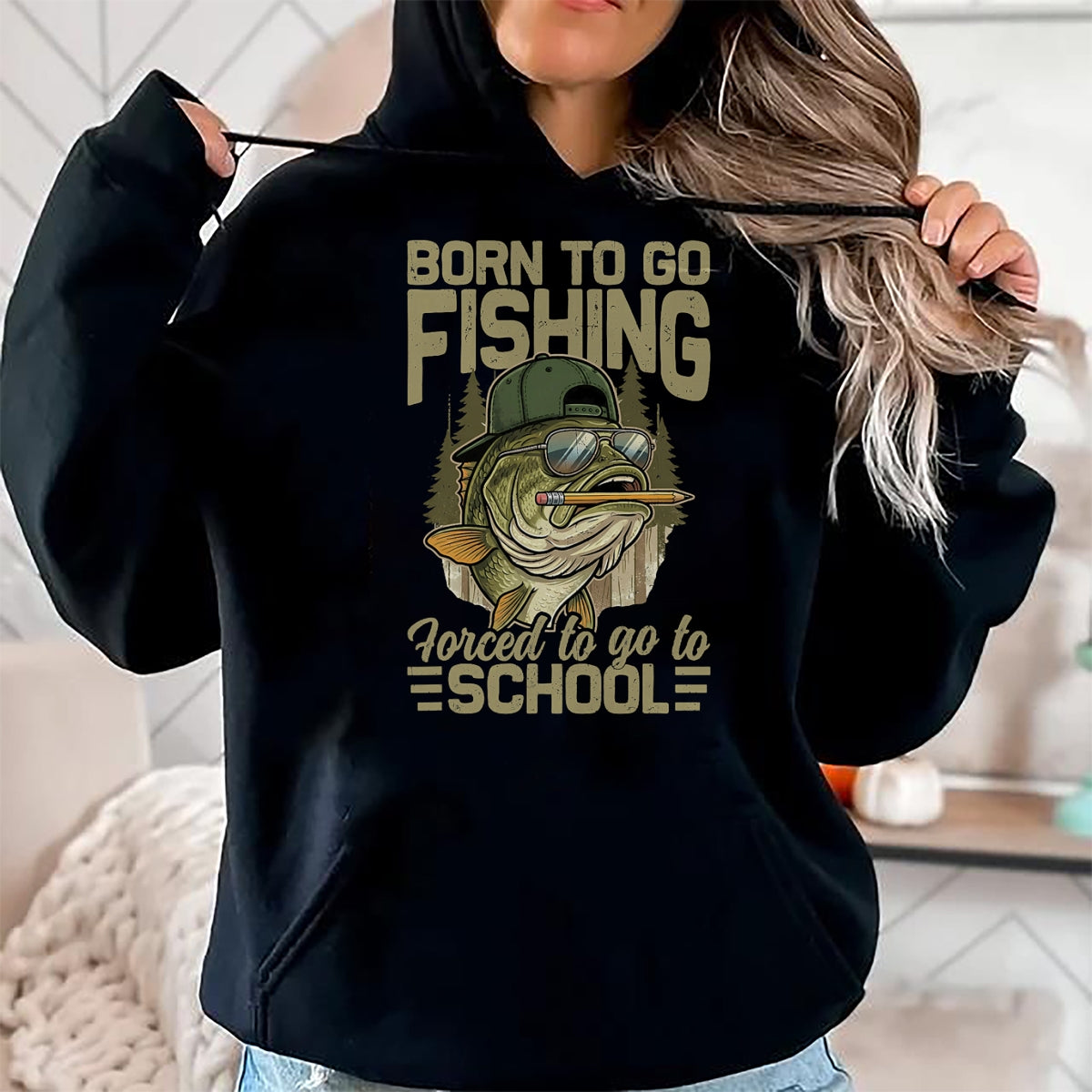Funny Fishing Shirt, Gift For Fishing Lover Unisex T-Shirt/Hoodie/Sweatshirt HLT00 - Born to Go Fishing Bass Fish Funny Fisherman Boys Kids Men T-Shirt (1)