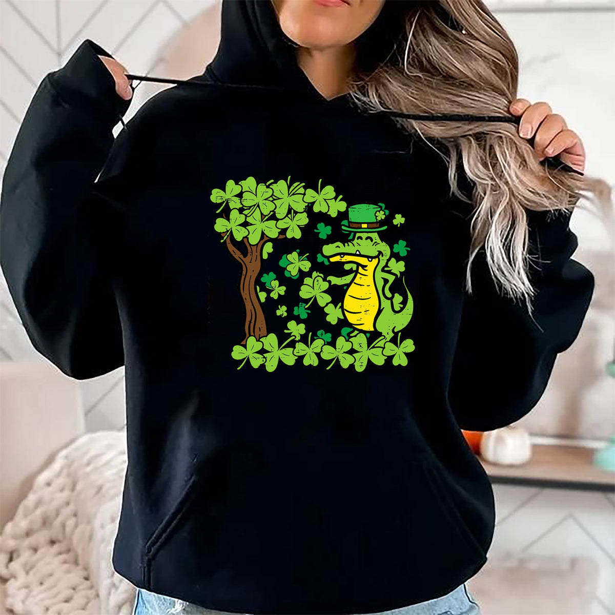 Patrick Day Shirts for Family, Funny Patrick Day shirts, st patrick's day Unisex T-Shirt/Hoodie/Sweatshirt HLT00 - St Patrick Day Alligator Shamrock Saint Pattys Men Women Kid T-Shirt