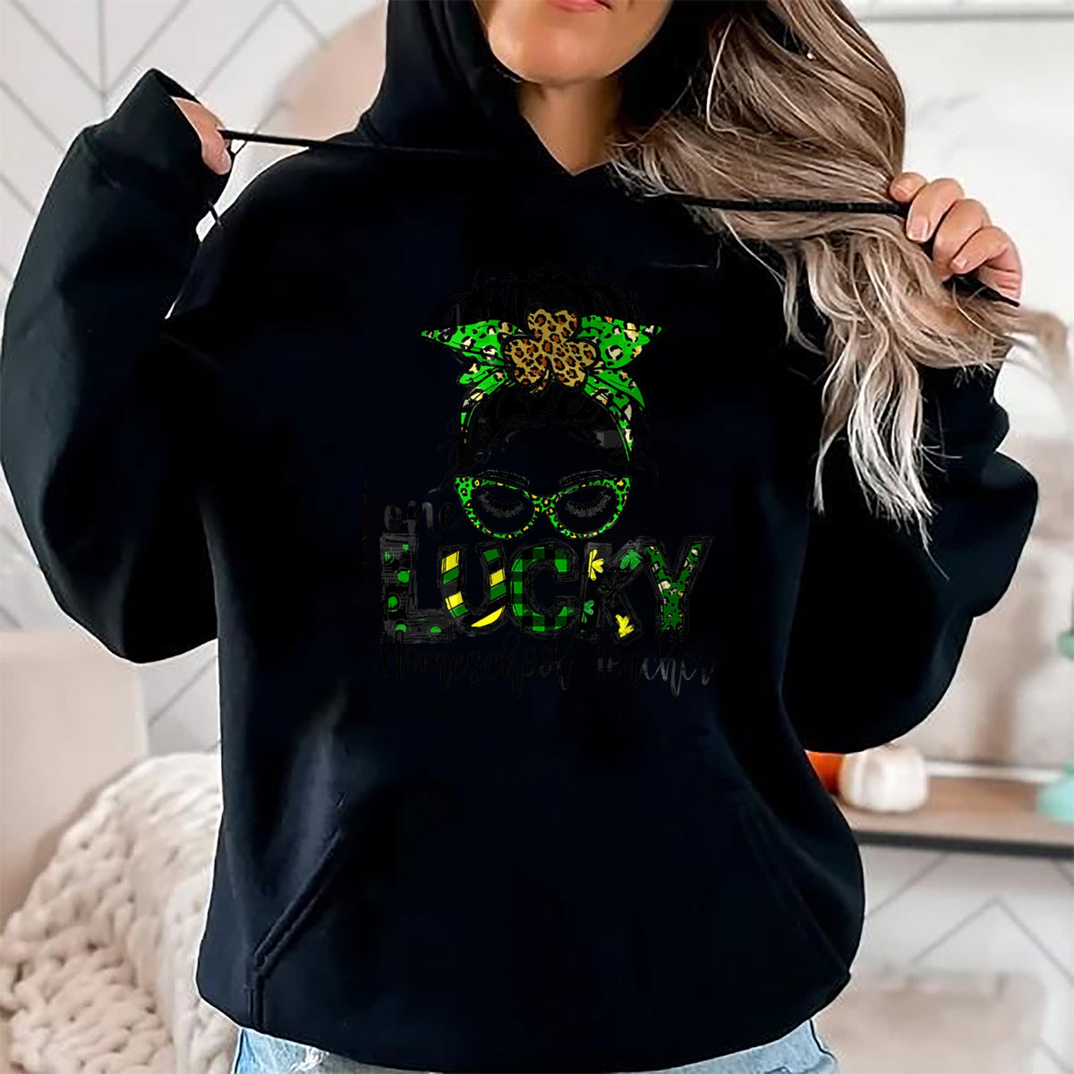Patrick Day Shirts for Family, Funny Patrick Day shirts, st patrick's day Unisex T-Shirt/Hoodie/Sweatshirt HLT00 - One Lucky Homeschool Teacher St Patrick Day Teacher LOVE KID T-Shirt