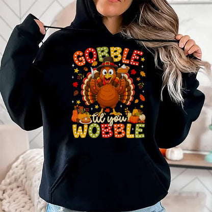 Best Thanksgiving Family Shirt , Funny Thanksgiving UnisexT-Shirt/Hoodie/Sweatshirt HLT00 - Gobble Til You Wobble Thanksgiving Turkey Men Women Kids T-Shirt