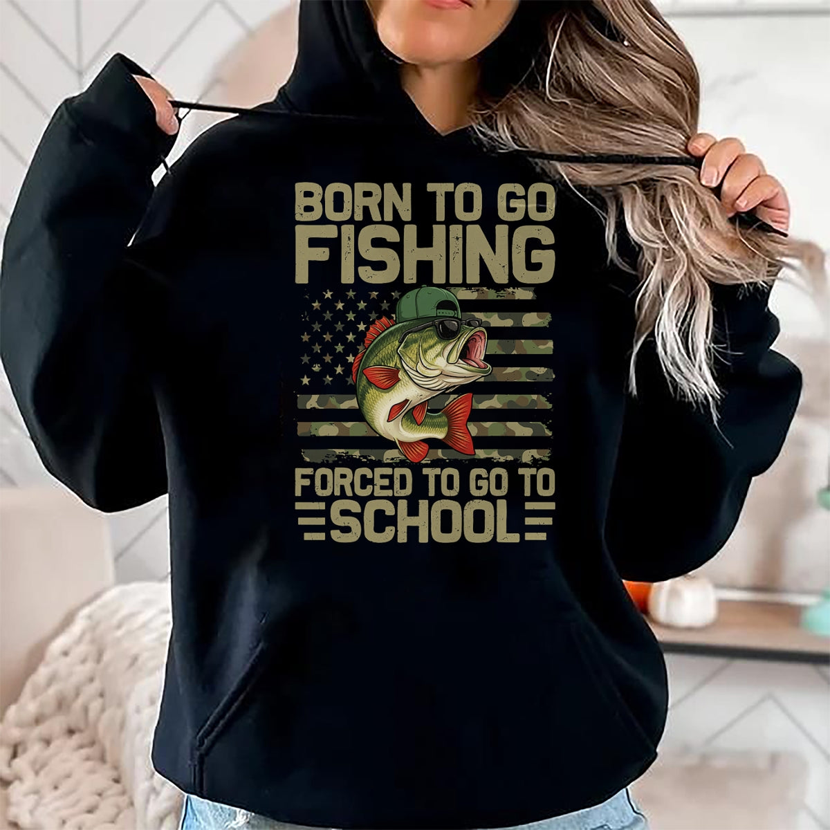 Funny Fishing Shirt, Gift For Fishing Lover Unisex T-Shirt/Hoodie/Sweatshirt HLT00 - Born to Go Fishing Bass Fish Funny Fisherman Boys Kids Men T-Shirt