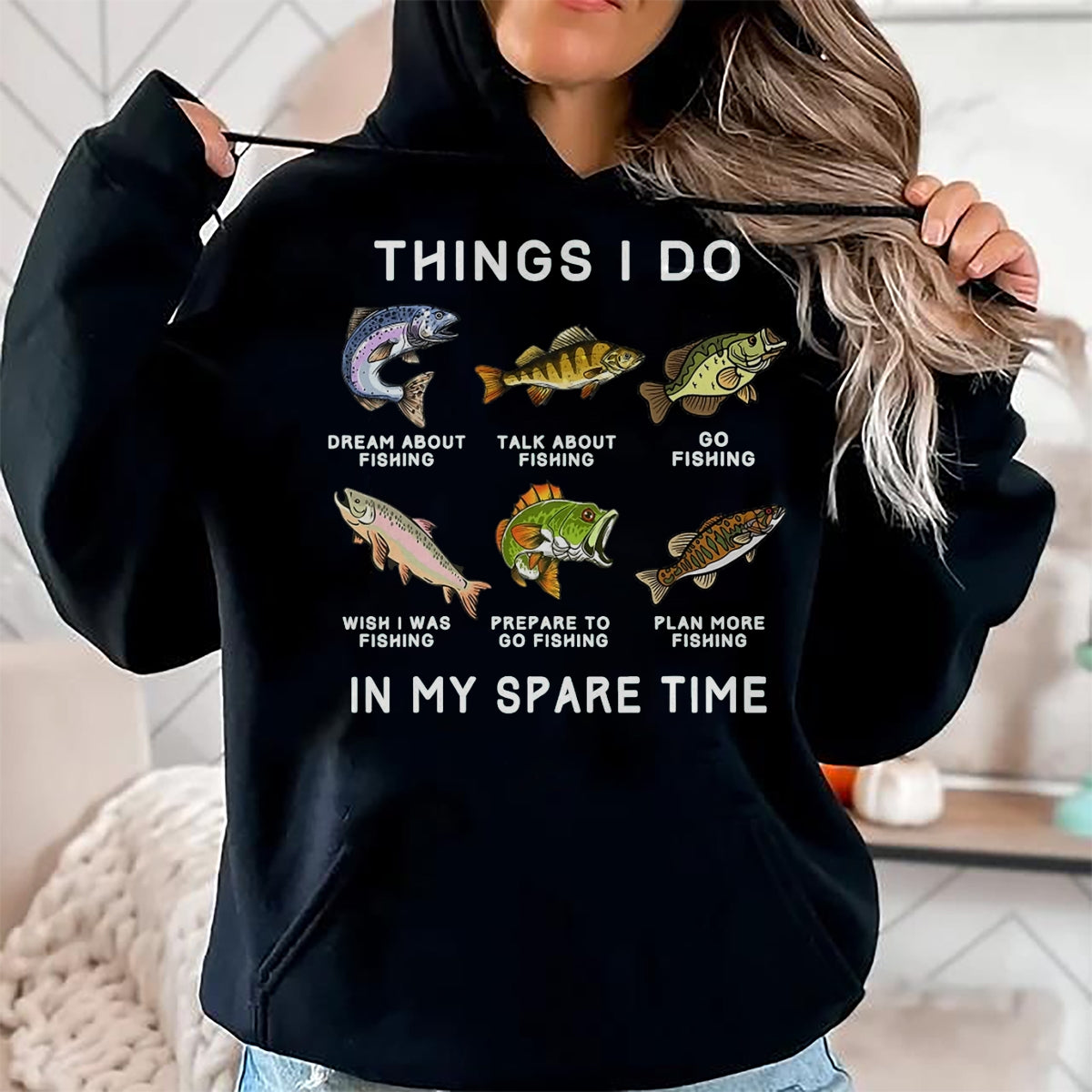 Funny Fishing Shirt, Gift For Fishing Lover Unisex T-Shirt/Hoodie/Sweatshirt HLT00 - Things I Do in My Spare Time Fishing Boys Men Bass Fishing T-Shirt