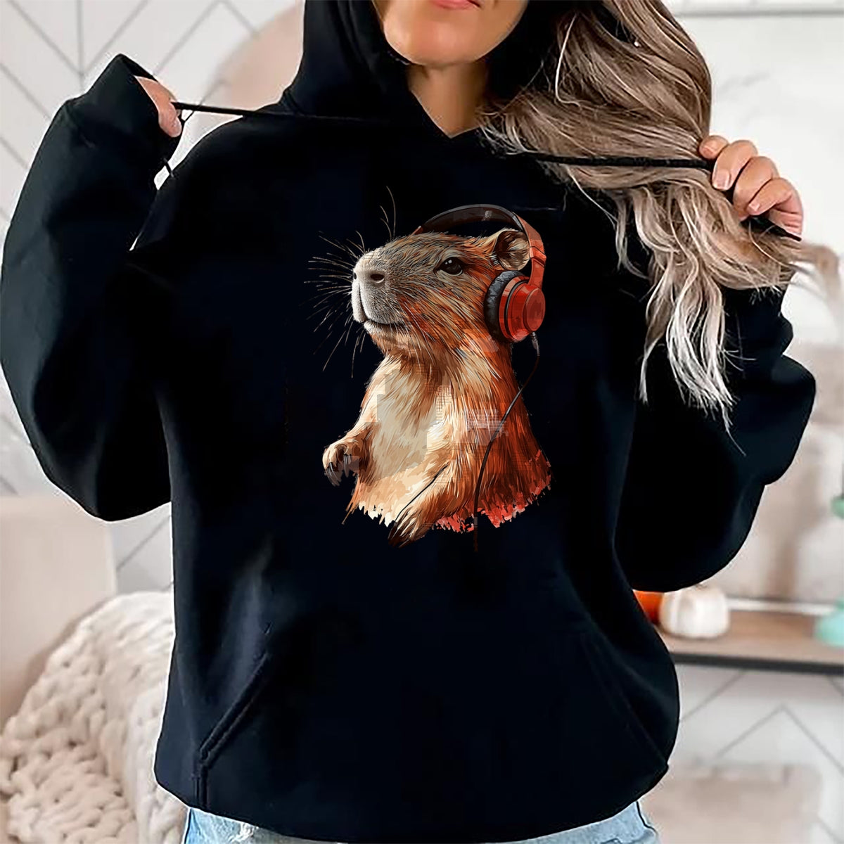 Cute Capybara Shirt, Funny Capybara Unisex T-Shirt/Hoodie/Sweatshirt HLT00 - Capybara Long Sleeve T-Shirt (3)