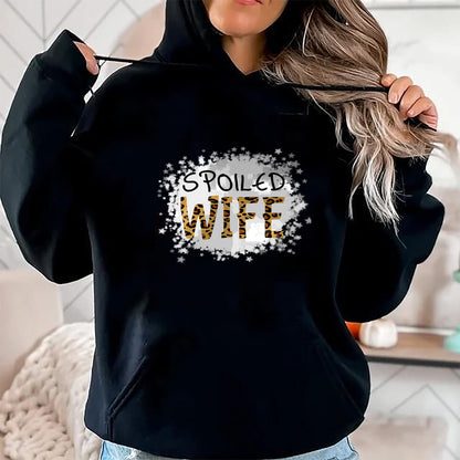 Best Wife Shirt, Wife and Husband Unisex T-Shirt/Hoodie/Sweatshirt HLT00 - Gift for wife T shirt, spoiled wife   Spoiled Wife Leopard Cheetah Mother Mama Mom Fiance T-Shirt
