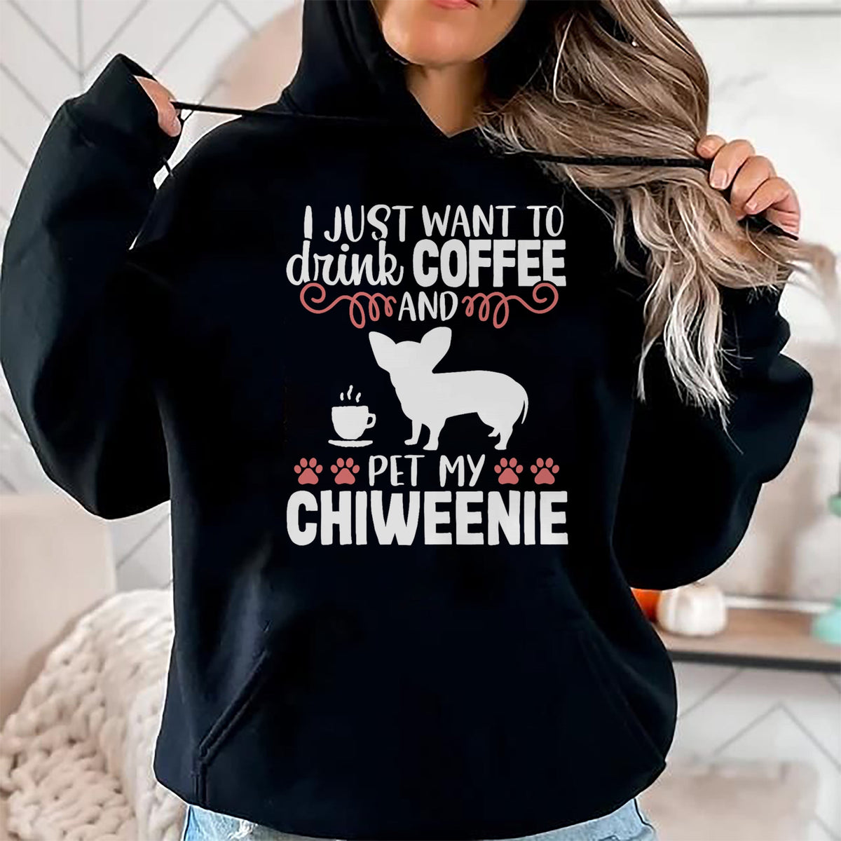 Dog Love Shirt, Dog Lover Gift T-Shirt/Hoodie/Sweatshirt HLT00 - Coffee Funny Cute Dog Owner Lover Chiweenie Dog Mom T-Shirt Vintage Retro T-Shirt (Copy)