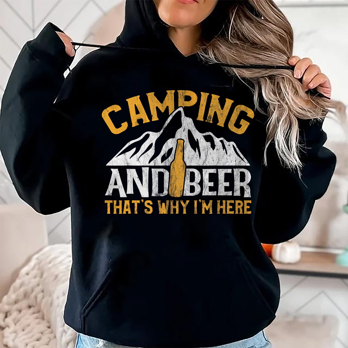 Funny Camping Shirt, Gift For Camping Lover Unisex T-Shirt/Hoodie/Sweatshirt HLT00 - Camping and Drinking Shirt Camping and Beer Why I_m Here Tee T-Shirt