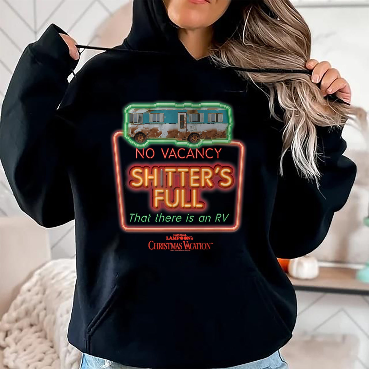 Christmas Shirts for Family, Funny christmas shirts, Christmas Unisex T-Shirt/Hoodie/Sweatshirt HLT00 - Christmas Vacation No Vacancy Shtters Full Christmas T-Shirt