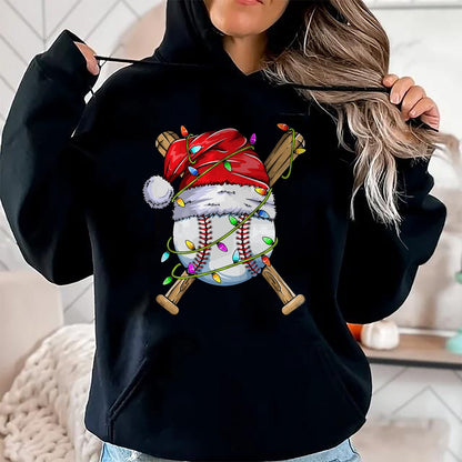 Christmas Shirts for Family, Funny christmas shirts, Christmas Unisex T-Shirt/Hoodie/Sweatshirt HLT00 - Santa Sports Design For Men Boys Christmas Baseball Player T-Shirt