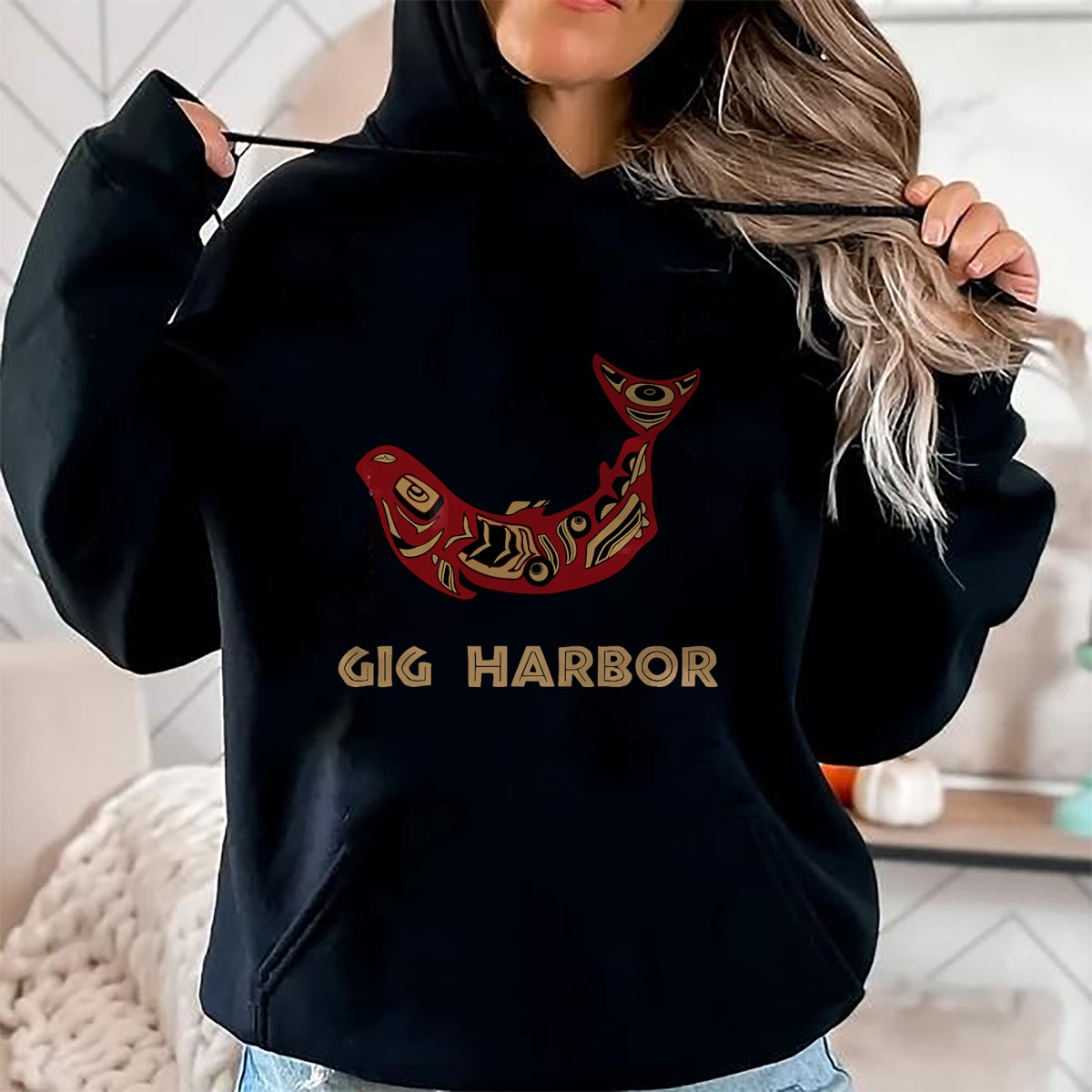 Native American T-Shirts, Vintage Native American Unisex T-Shirt/Hoodie/Sweatshirt HLT00 - Gig Harbor Washington Native American Salmon Fishermen Gift T-Shirt