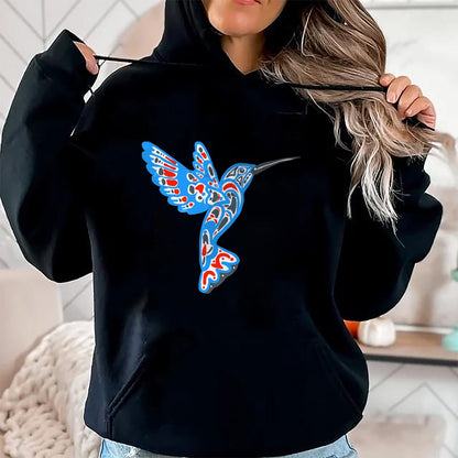 Native American T-Shirts, Vintage Native American Unisex T-Shirt/Hoodie/Sweatshirt HLT00 - Hummingbird Native American Indian Tribal Graphic T-Shirt