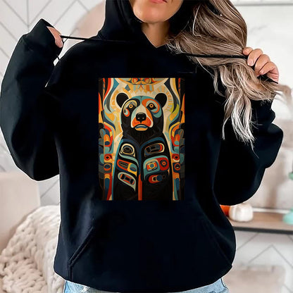 Native American T-Shirts, Vintage Native American Unisex T-Shirt/Hoodie/Sweatshirt HLT00 - Native American Art Design Spirit Bear T-Shirt