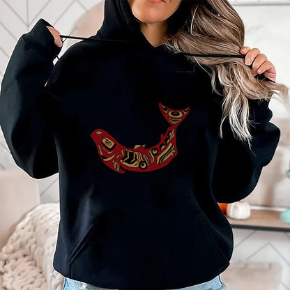 Native American T-Shirts, Vintage Native American Unisex T-Shirt/Hoodie/Sweatshirt HLT00 - Native American Indian Salmon Fish Totem Pacific Northwest T-Shirt