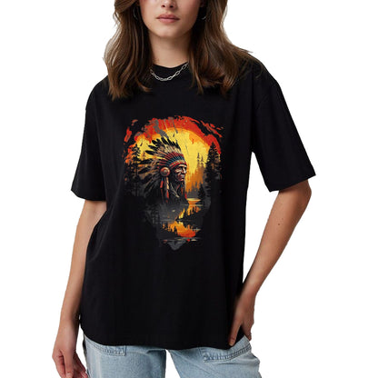 Native American T-Shirts, Vintage Native American Unisex T-Shirt/Hoodie/Sweatshirt HLT00 - Native American Heritage Chief T-Shirt (3)