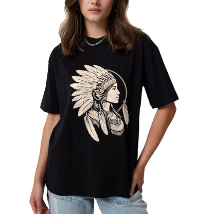 Native American T-Shirts, Vintage Native American Unisex T-Shirt/Hoodie/Sweatshirt HLT00 - Native American Woman Indian Day Pride Indigenous Cherokee T-Shirt