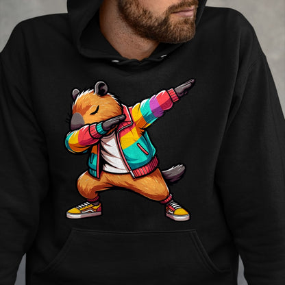 Cute Capybara Shirt, Funny Capybara Unisex T-Shirt/Hoodie/Sweatshirt HLT00 - Funny Capybara Dabbing Tee, Shirt For Women Men Kids Long Sleeve T-Shirt